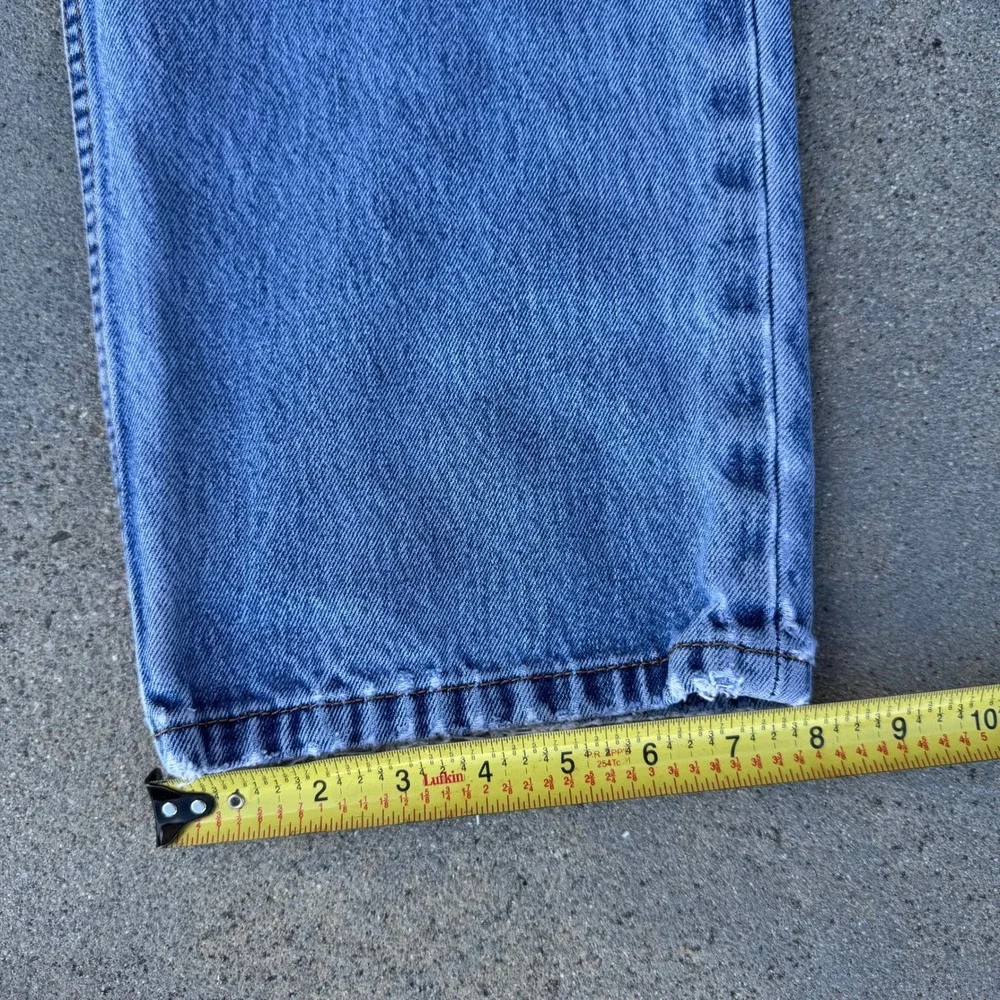 Levi's 550 Relaxed Fit Jeans Mens 36x30 Light Wash Blue Denim Distressed Vintage - Picture 5 of 11